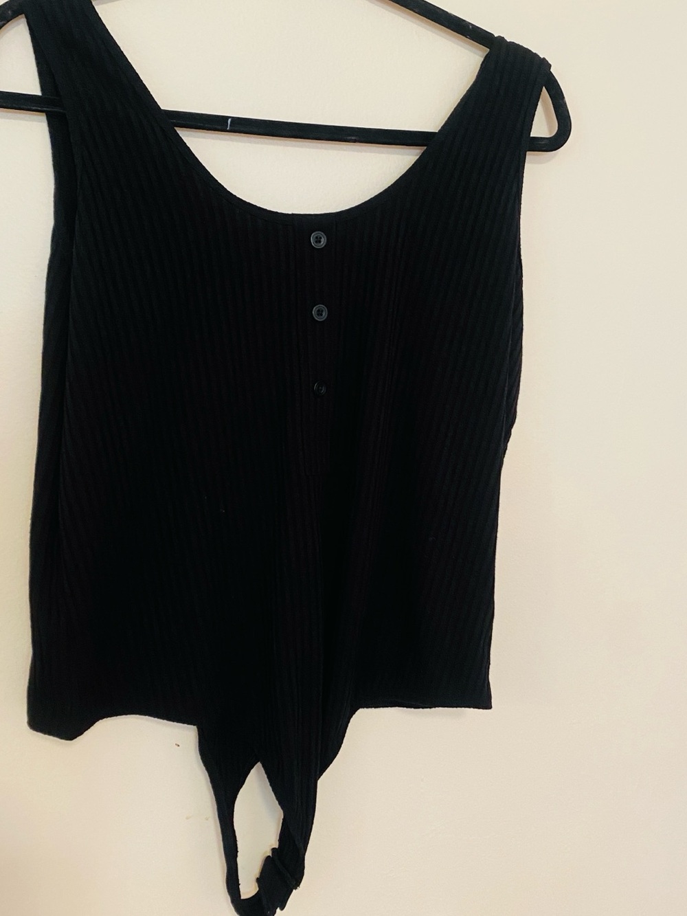 Express 3 button ribbed tank bodysuit size xl